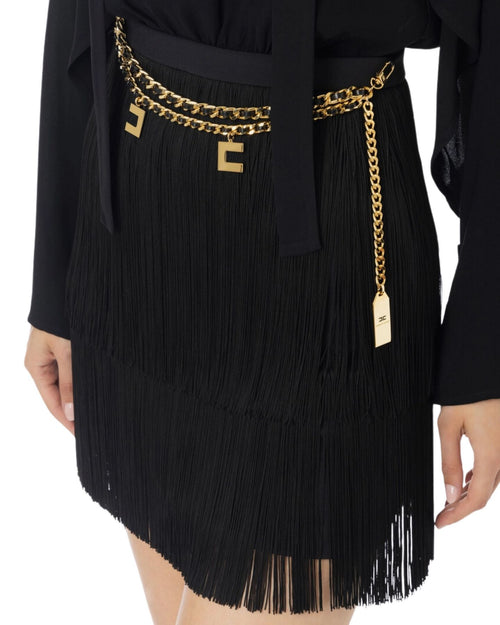 Shop Elisabetta Abito Con Frange Elisabetta Franchi Shop