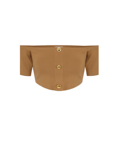Elisabetta Franchi Top crop in maglia