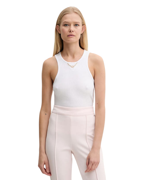 Twinset Canotta a costine con catena