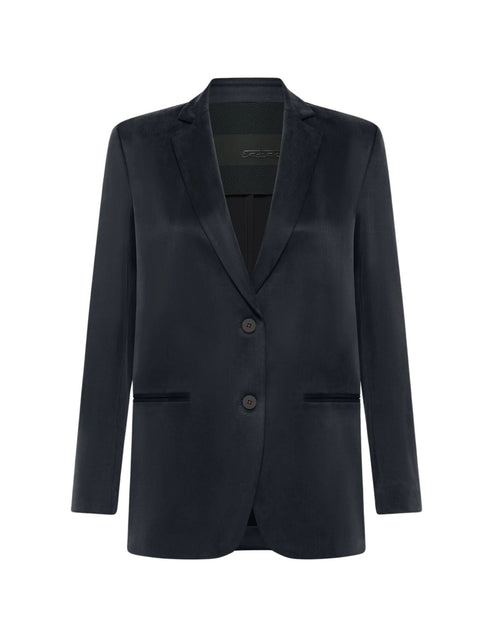 Blazer taglio maschile in cupro RRD W24606