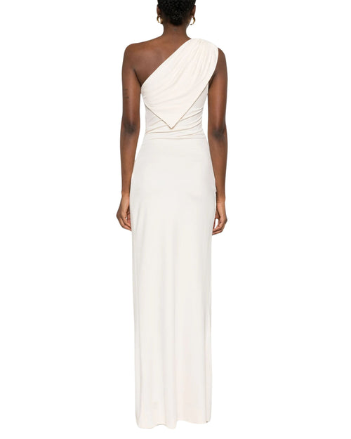 Elisabetta Franchi Abito Red Carpet scollo asimmetrico e spacco