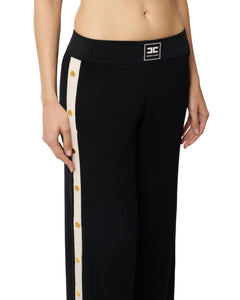 Elisabetta Franchi Pantalone in maglia con spacchi