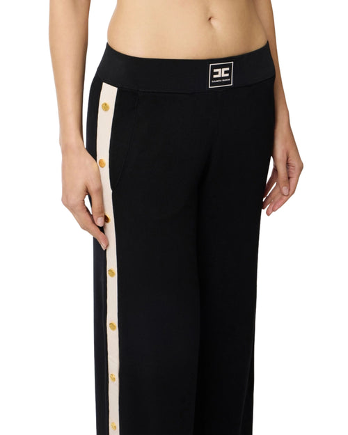 Elisabetta Franchi Pantalone in maglia con spacchi