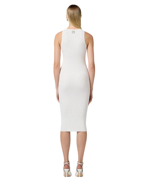 Elisabetta Franchi abito in maglia con inserti in tulle
