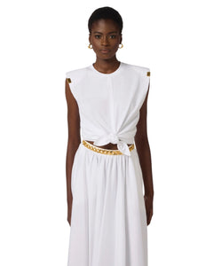 Elisabetta Franchi maglia in jersey con nodo