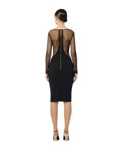 Elisabetta Franchi abito in crêpe e tulle