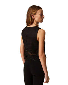 Twinset Top in pizzo dalla linea dritta