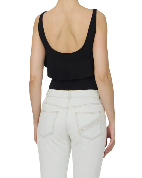 Elisabetta Franchi Body in maglia con balza