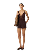 Elisabetta Franchi Short in crêpe con pinces