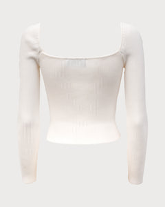 Maglia scollo quadrato Apricot