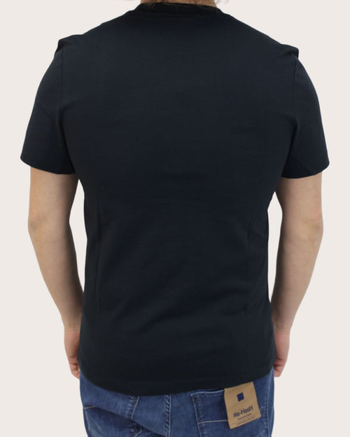 Blauer T-shirt con stampa logo