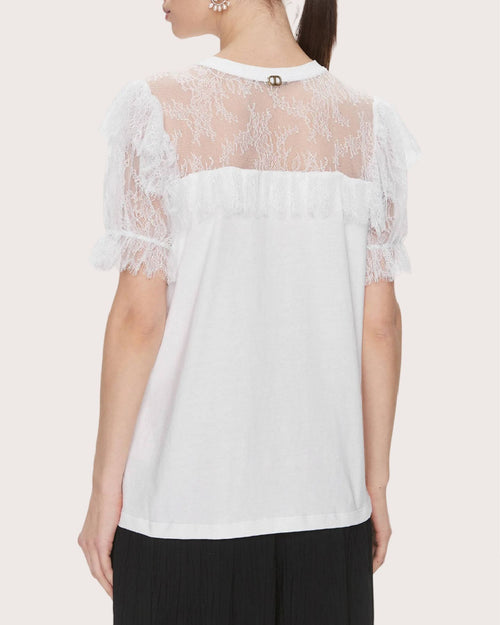 Twinset T-shirt in pizzo 241TP2217